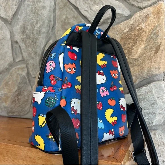 Loungefly x Hello Kitty Pac Man Blue Mini Backpack - Picture 5 of 6